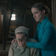Esther (Mckenna Grace) stops Janine (Madeline Brewer) from eating poisoned berries.
